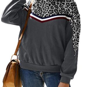 CORAFRITZ Sudadera con capucha para mujer diseno de leopardo 0