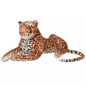 vidaXL Leopardo de Peluche Gigante Marron XXL Animal Blando Decoracion Juguete 0
